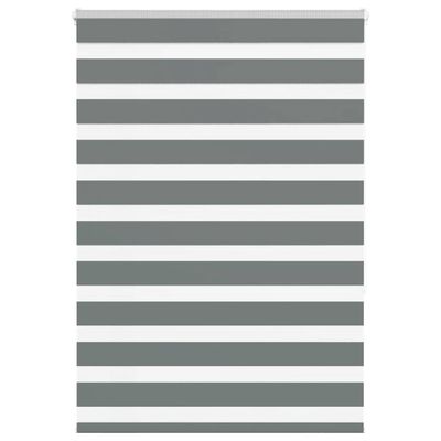 vidaXL Zebra roleta tmavošedá 95x150 cm šírka látky 90,9 cm polyester