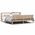 vidaXL Posteľný rám s čelom 200x200 cm masívna borovica