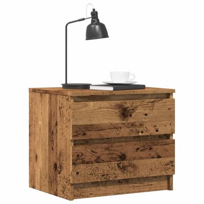 vidaXL Nočný stolík staré drevo 50x40x43,5 cm kompozitné drevo