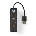 NEDIS UHUBU2420BK USB hub | 4portový | USB 2.0 | čierny