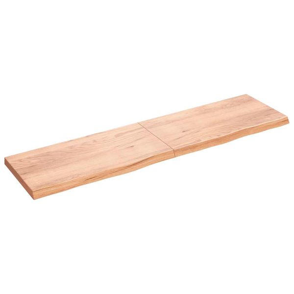 vidaXL Stolová doska bledohnedá 200x50x(2-6) cm ošetrený masívny dub