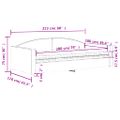vidaXL Denná posteľ s matracom krémová 100x200 cm látka