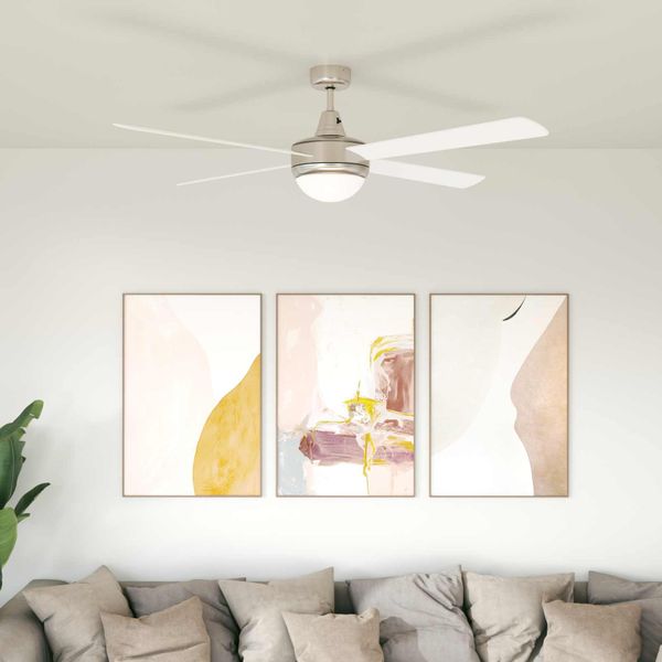 vidaXL Stropný ventilátor s osvetlením a diaľkovým ovládaním Ø 130 cm
