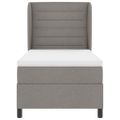 vidaXL Posteľ s pružinovým rámom Sivohnedá 90 x 190 cm látka