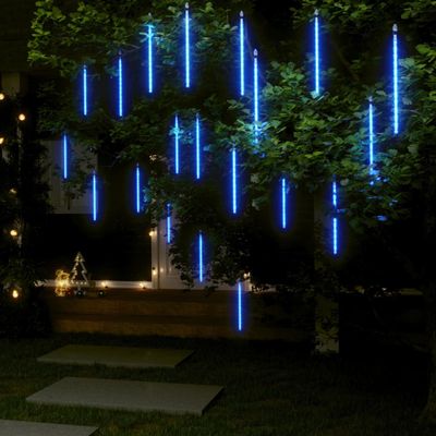 vidaXL Svetlá meteor 20 ks 30 cm modré 480 LED vnútorné vonkajšie