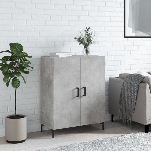 vidaXL Komoda betónovo sivá 69,5x34x90 cm kompozitné drevo