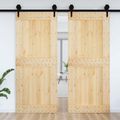 vidaXL Dvere NARVIK 95 x 210 cm Masívne borovicové drevo (neupravené)