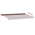 vidaXL Ručne zaťahovacia markíza s LED hnedá 600x350 cm
