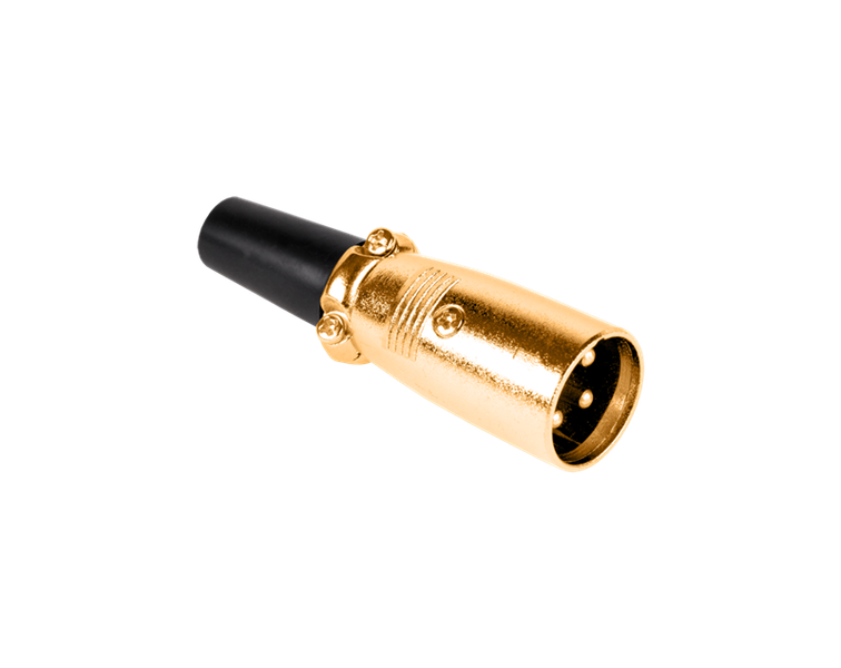 Konektor mikrofónový XLR 3-pin GOLD samec