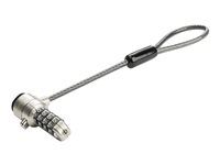 Security Cable Loop (BRNCHLOCK) - Bezpečnostný káblový zámok - čierna a strieborná - 15 cm - kompatibilný s TAA