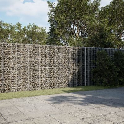 vidaXL Gabiónový kôš s krytom 900x100x200 cm pozinkované železo