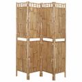vidaXL Paraván so 4 panelmi bambus 160x180 cm