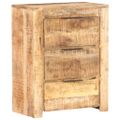 vidaXL Komoda 59x33x75 cm surové mangovníkové drevo