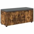 vidaXL Predsieňová lavica s vankúšom Údený Dub 100 x 38 x 46 cm