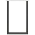 vidaXL Nohy barového stola v tvare U, 2 ks, antracitové, 60 x (90-91) cm, oceľové