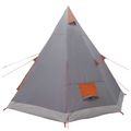 vidaXL 3 osoba Šedá a oranžová 185T Polyester s PU náterom