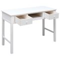 vidaXL Stôl biely 108x45x76 cm masívne drevo paulovnia