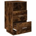 vidaXL Nočné stolíky 2 ks s 2 zásuvkami dymový dub 36x36x68 cm