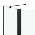 vidaXL Dvojkrídlový sprchový kút ESG 120x68x130 cm, čierny