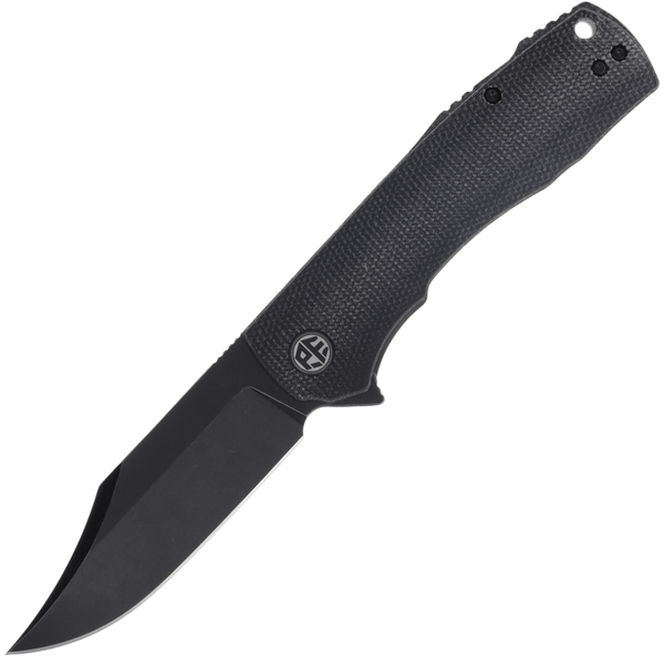 Petrified Fish PFP03DMW Victor vreckový nôž 9,1 cm, Black Stonewash, čierna, Micarta