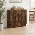 vidaXL Servírovacia skriňa Dymový dub 89 x 34,5 x 77 cm