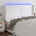 VidaXL Čelo postele biele 163x16x118/128 cm umelá koža