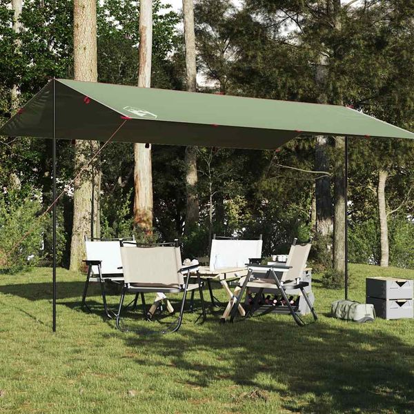 vidaXL Kempingová plachta zelená 500x294 cm vodotesná