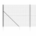 vidaXL Drôtený plot s kotviacimi hrotmi antracitový 1,8x10 m