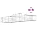 vidaXL Oblúkový gabiónový kôš 15 ks 300x30x40/60 cm pozinkované železo