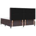 vidaXL Posteľ s pružinovým rámom Tmavohnedá 200 x 200 cm látka