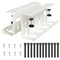 vidaXL Úložný box na káble pod stôl 2 ks Biela 43 x 10 x 15 cm Oceľ
