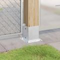 vidaXL Podnože stĺpikov štvorcové 4 ks Strieborná 121x121 mm