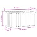 vidaXL Záhradný úložný box antracitový 129x67x65 cm