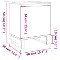 vidaXL Nočné skrinky 2 ks hnedý dub 40x30x50 cm kompozitné drevo