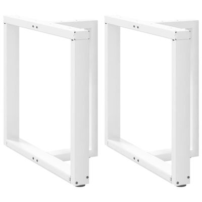 vidaXL Nohy k jedálenskému stolu v tvare T, 2 ks, biele, 70x35x(72-73) cm, oceľové
