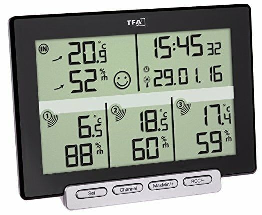 30.3057.01 TFA MULTI-SENS bezdrôtový teplomer s vlhkomerom s 3 vysielačmi