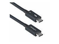 Kabel Thunderbolt - Thunderbolt 5 (M) do Thunderbolt 5 (M) - USB4 / Thunderbolt 3 / Thunderbolt 4 / Thunderbolt 5 / DisplayPort 2.1 - 50 cm - podporuje 4K, podpora 8K, pasívny, napájanie USB (240 W) - čierna