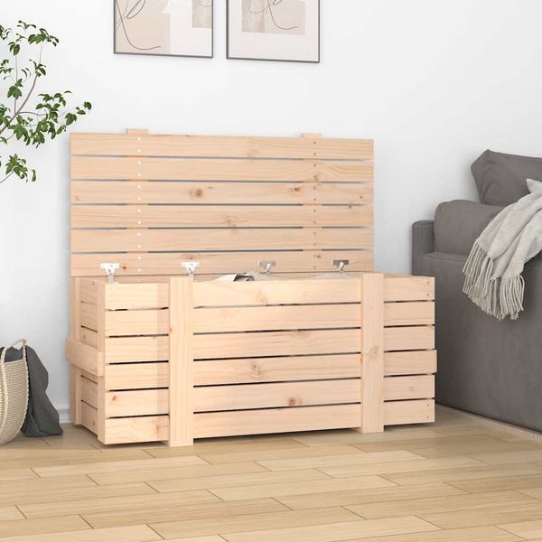 vidaXL Úložný box 91x40,5x42 cm masívna borovica
