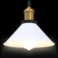 VidaXL Závesná lampa výškovo nastaviteľná E27 lesk biela Ø 22 cm kov