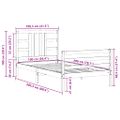 vidaXL Rám postele s čelom medovohnedý 100x200 cm masívne drevo