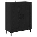 vidaXL Highboard Čierny dub 69,5 x 34 x 180 cm Kompozitné drevo