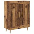 vidaXL Highboard Staré drevo 69,5 x 34 x 180 cm Kompozitné drevo