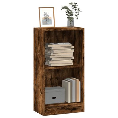 vidaXL Knižnica dymový dub 40x24x76 cm kompozitné drevo