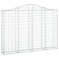 vidaXL Oblúkové gabionové koše 25 ks 200x30x140/160 cm pozink. železo