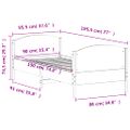 vidaXL Posteľ bez matraca voskovo hnedá 90x190cm masívna borovica