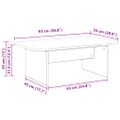 vidaXL Konferenčný stolík Sonoma dub 93 x 53 x 33 cm Kompozitné drevo