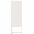 vidaXL Vysoká skrinka biela 68x39x111,5 oceľ