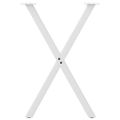vidaXL Nohy k jedálenskému stolu v tvare X, 2 ks, biele, 50 x (72-73) cm, oceľové