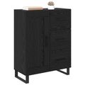 vidaXL Servírovacia skriňa so zásuvkou Čierny dub 69,5 x 34 x 90 cm