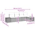 vidaXL Súprava záhradných pohoviek 5 ks Hnedá a červená polyratan